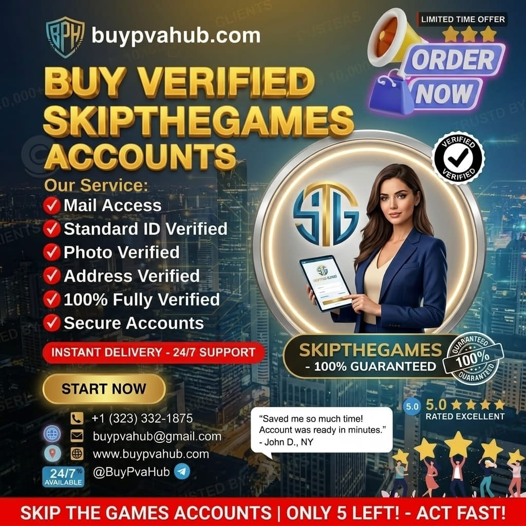 Buy Verified SkipTheGames Account -Instant Delivery Premium STG Ads from BuyPvaHub.com